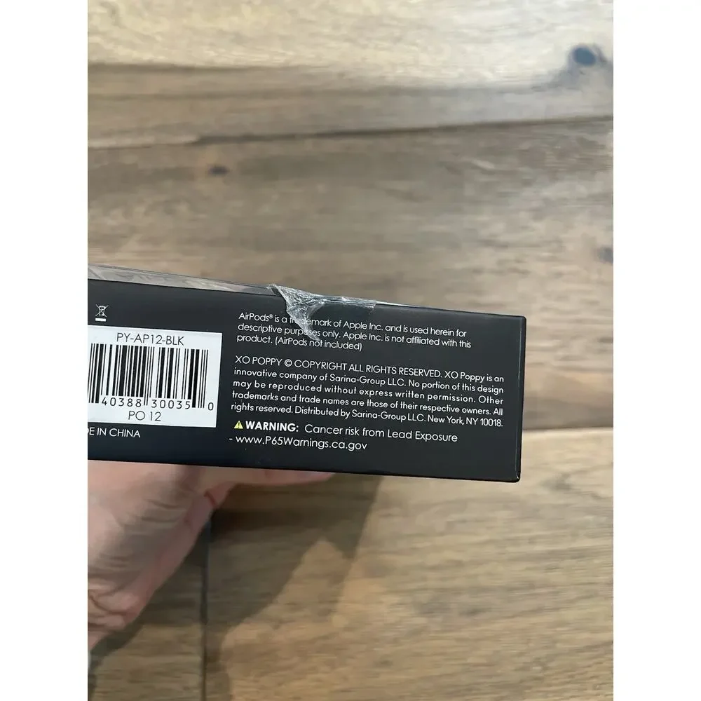 XO Poppy AirPods Case - Black (1st & 2nd Generation)
